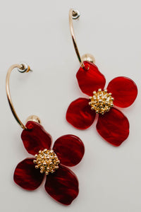The Dazia Flower Hoop Earring