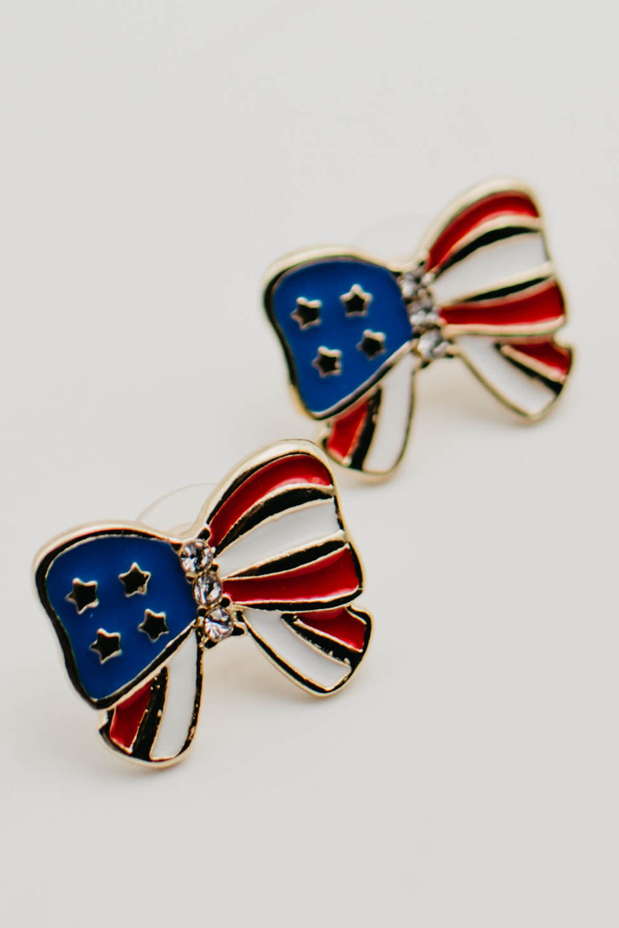 The Quinley Flag Bow Earring