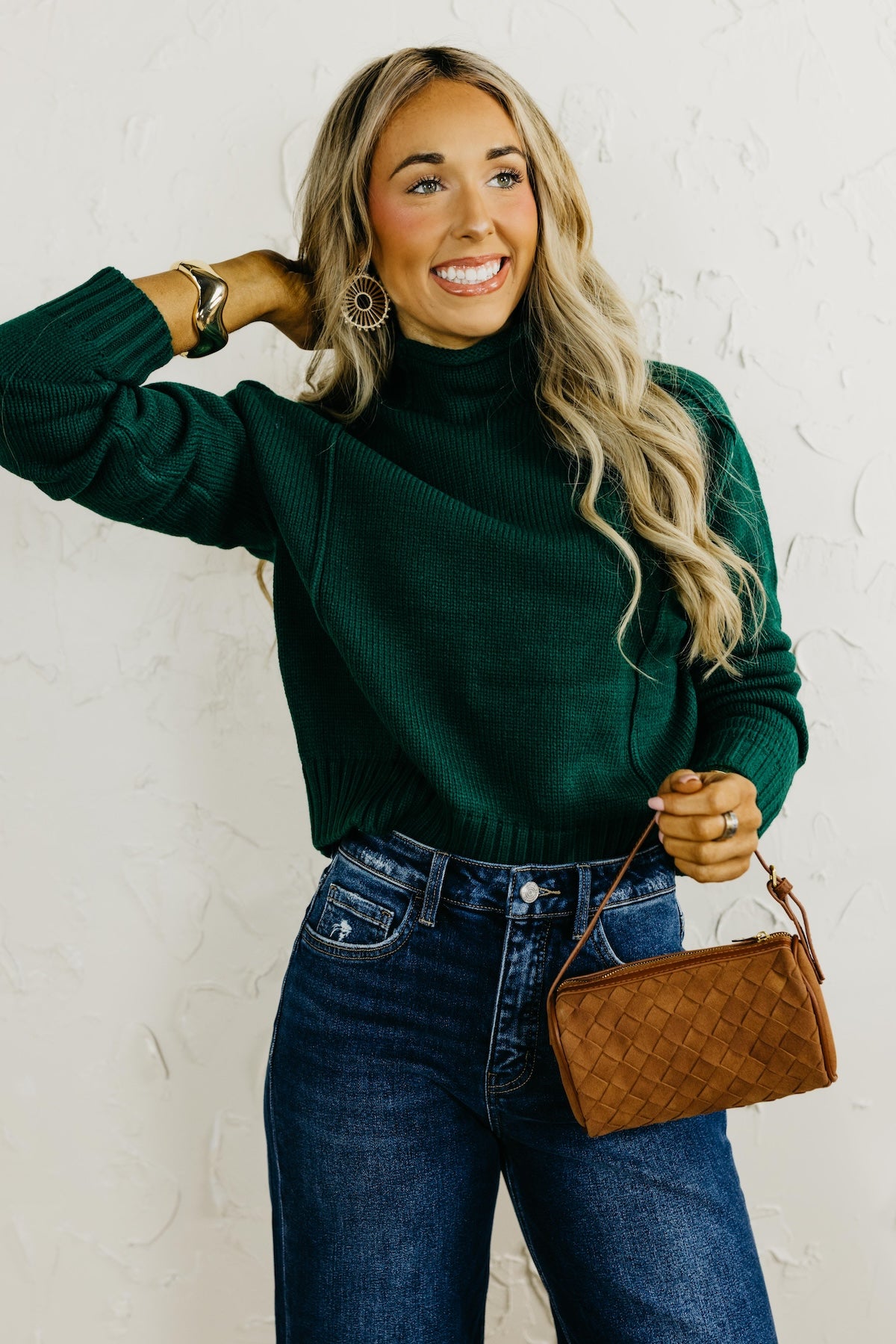 The Abby Reverse Seam High Neck Sweater