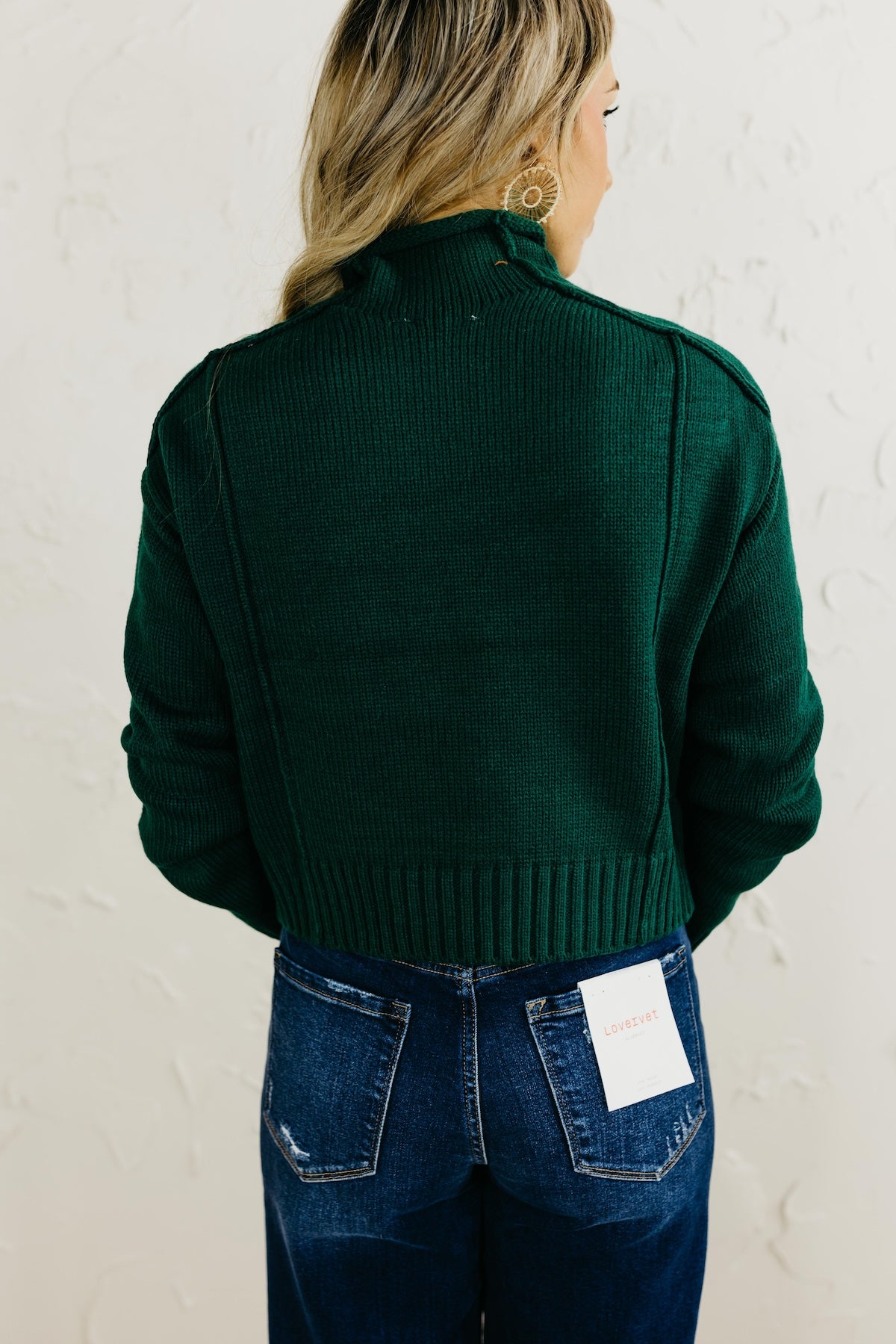 The Abby Reverse Seam High Neck Sweater
