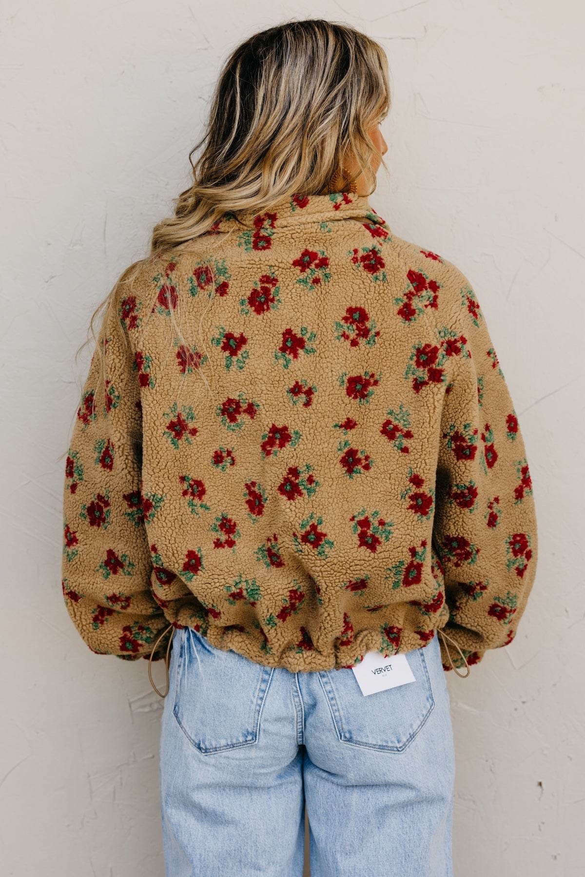 The Melba Floral Print Sherpa Jacket