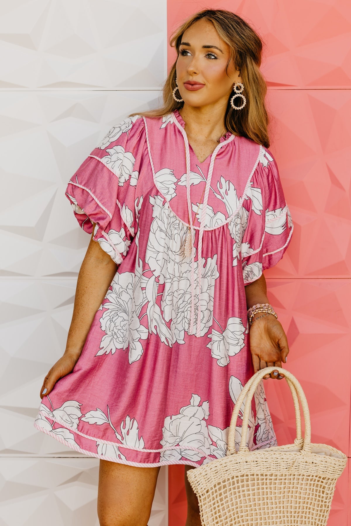 The Mariam Floral Babydoll Mini Dress