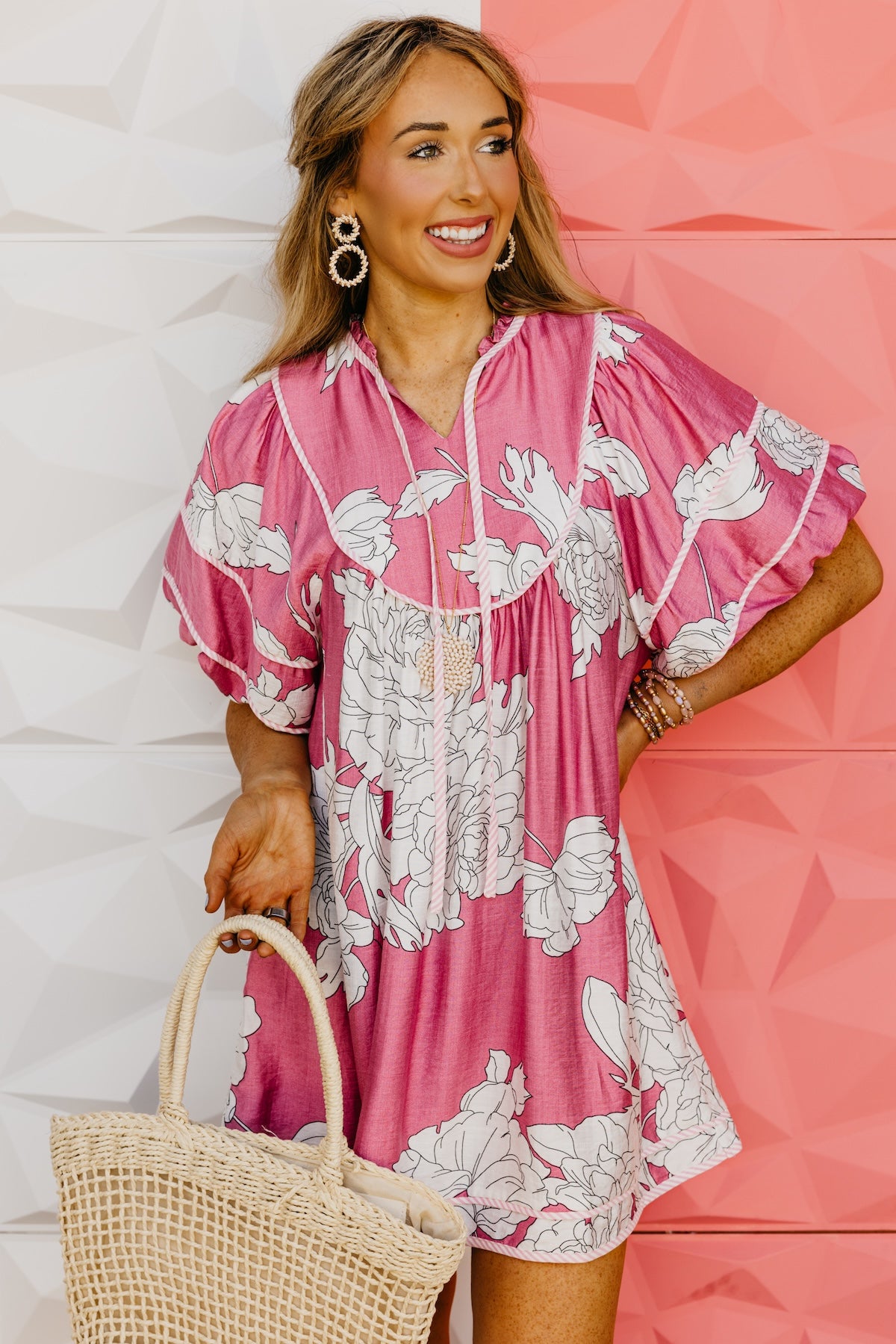The Mariam Floral Babydoll Mini Dress