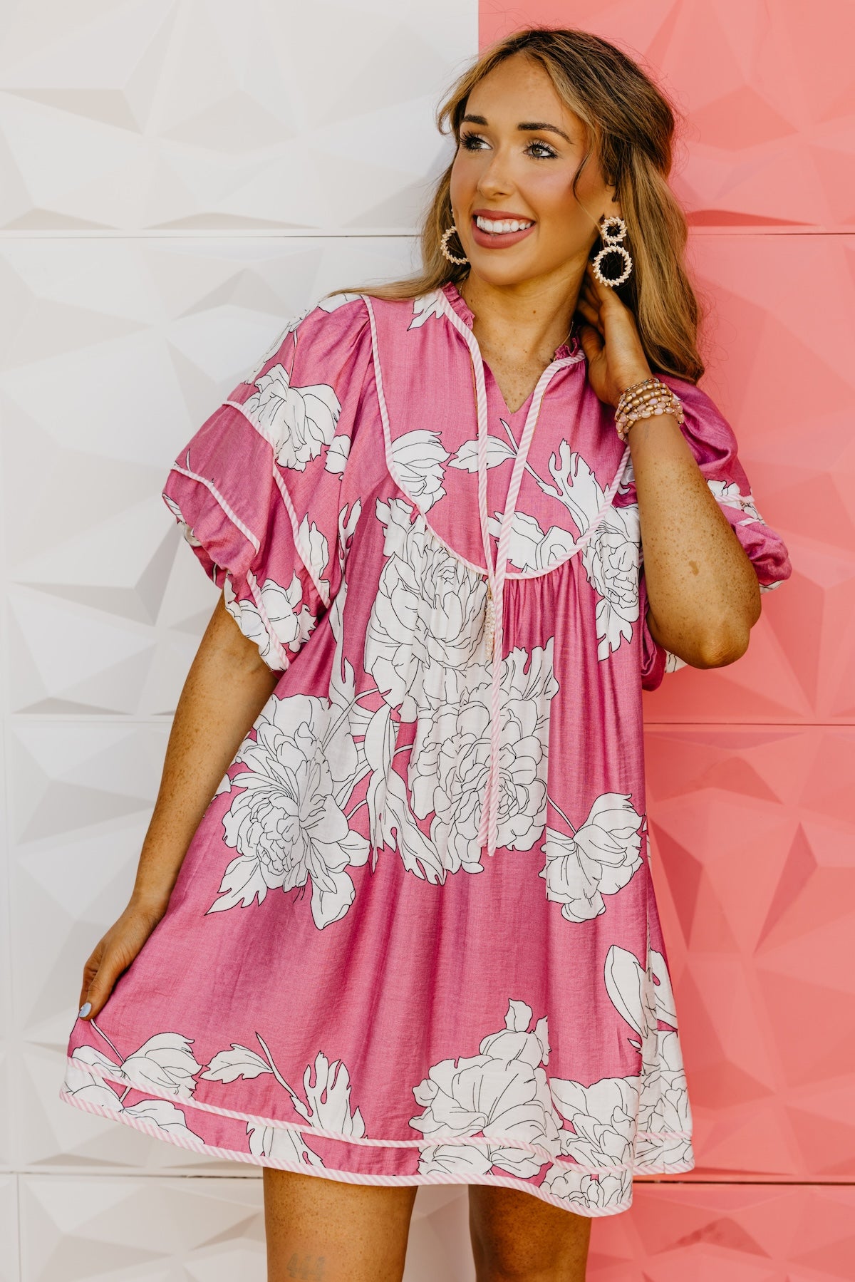 The Mariam Floral Babydoll Mini Dress