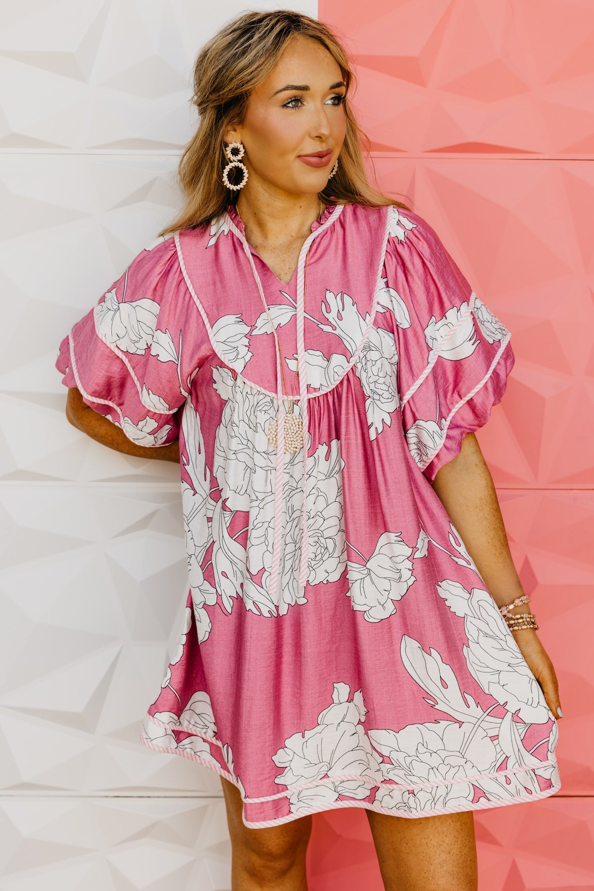 The Mariam Floral Babydoll Mini Dress