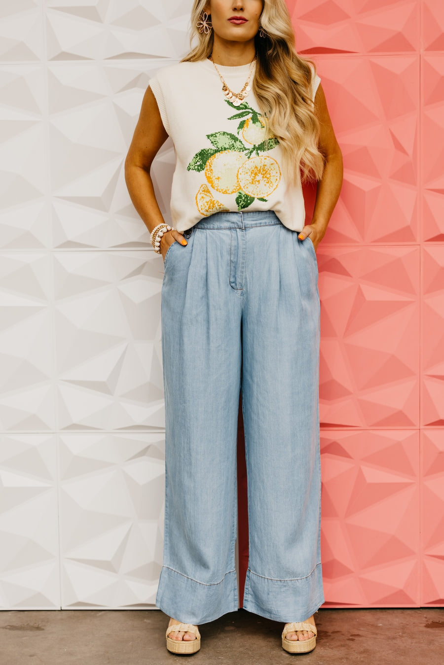 The Peter Pleated Chambray Pants