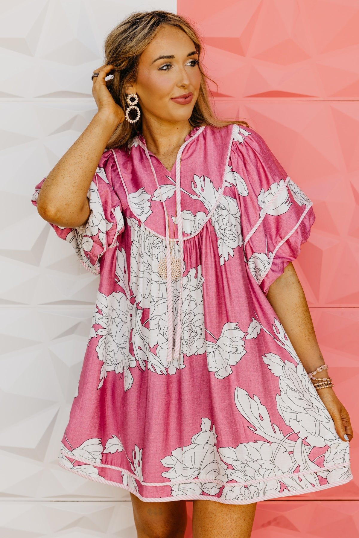 The Mariam Floral Babydoll Mini Dress