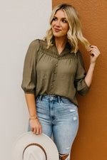 The Titus Split Neck Eyelet Top
