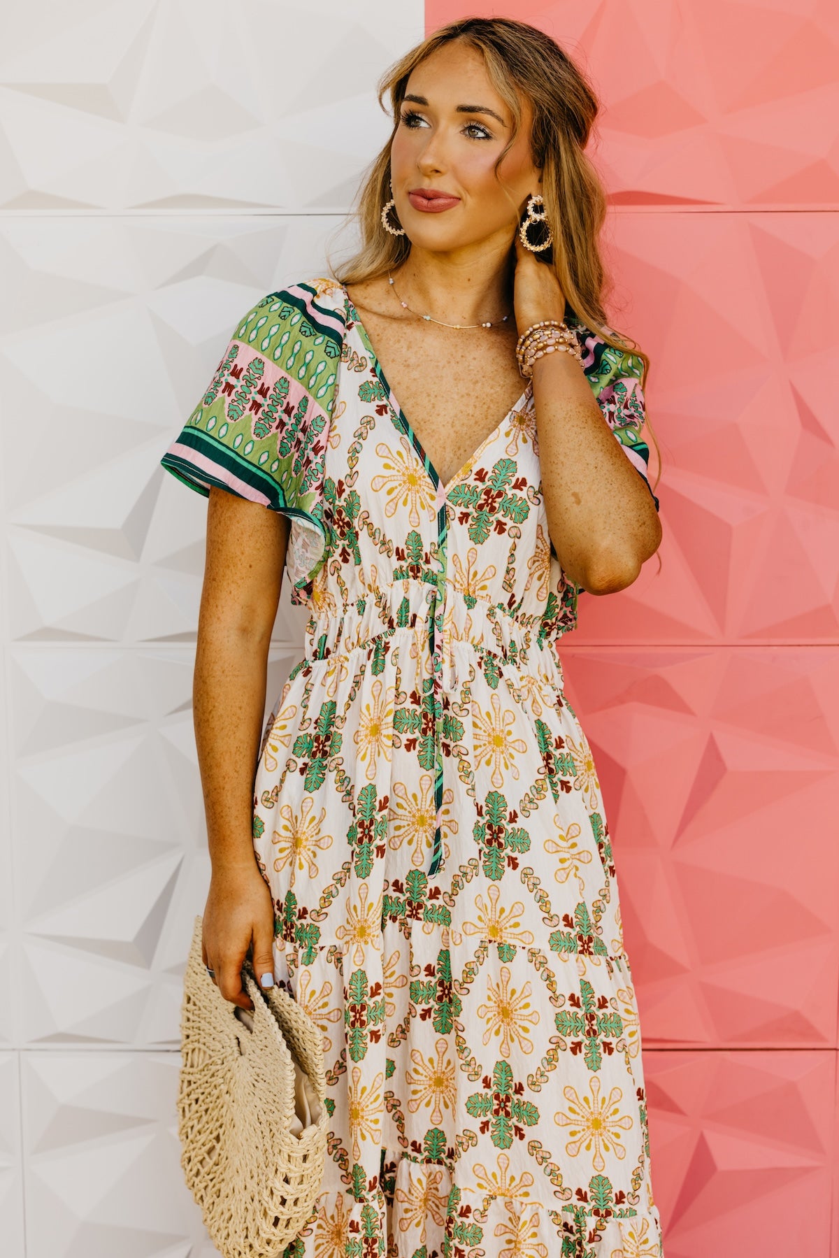 The Dennis Flutter Sleeve Maxi Dress
