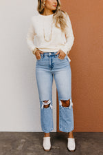 Vervet Denim | The Jodie Busted Knee Jeans