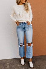 Vervet Denim | The Jodie Busted Knee Jeans