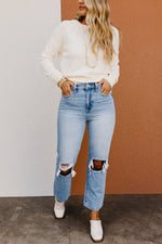 Vervet Denim | The Jodie Busted Knee Jeans