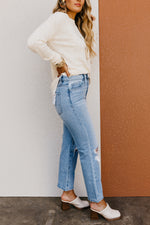 Vervet Denim | The Jodie Busted Knee Jeans