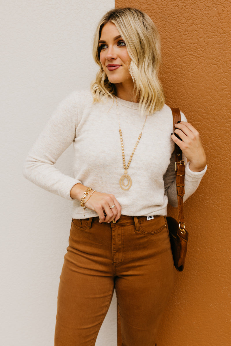The Ridge Marled Ribbed Hem Sweater