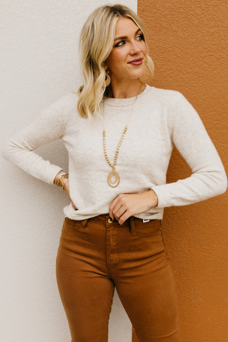 The Ridge Marled Ribbed Hem Sweater