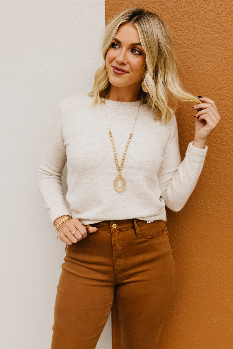 The Ridge Marled Ribbed Hem Sweater