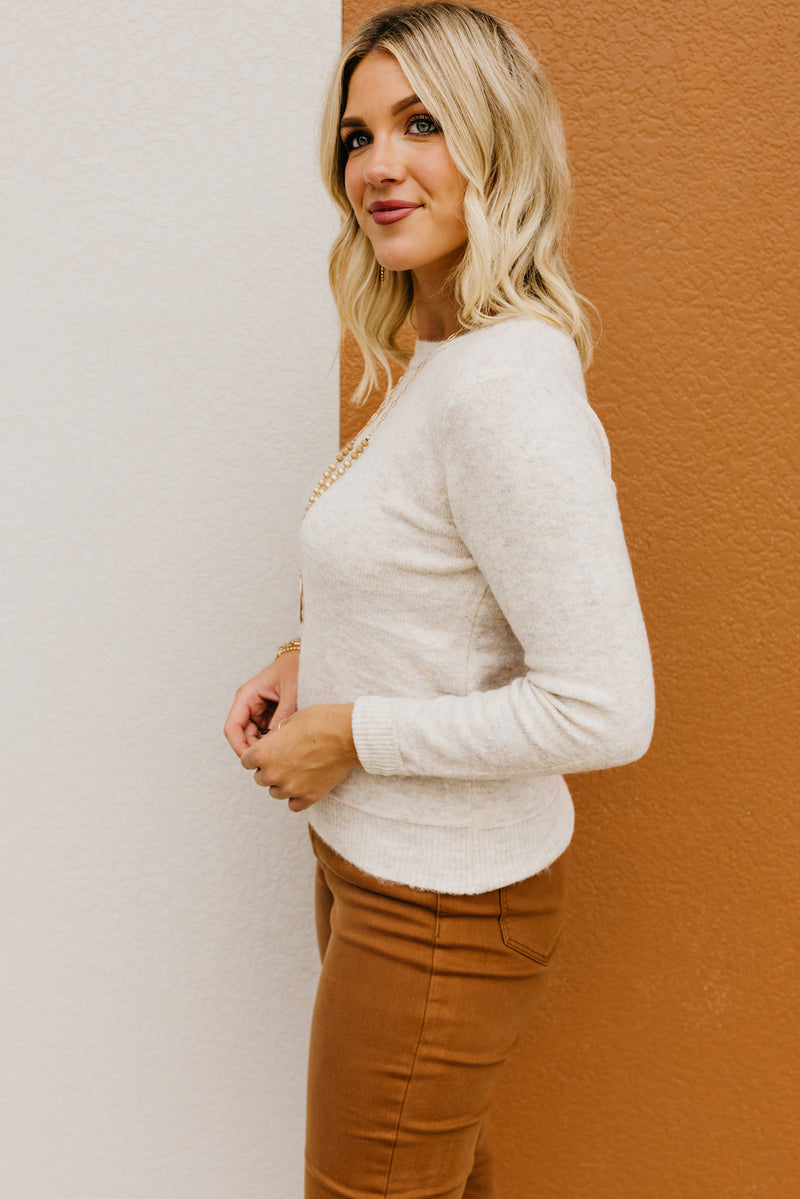 The Ridge Marled Ribbed Hem Sweater