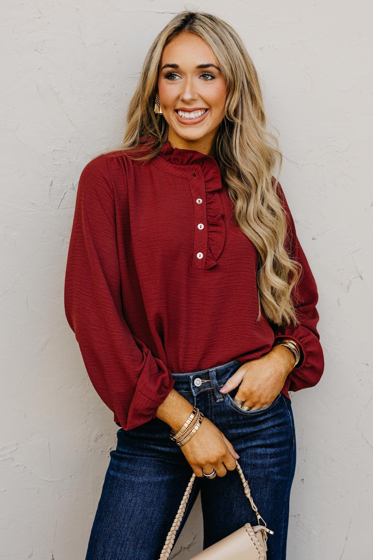 The Bart Ruffle Detail Blouse