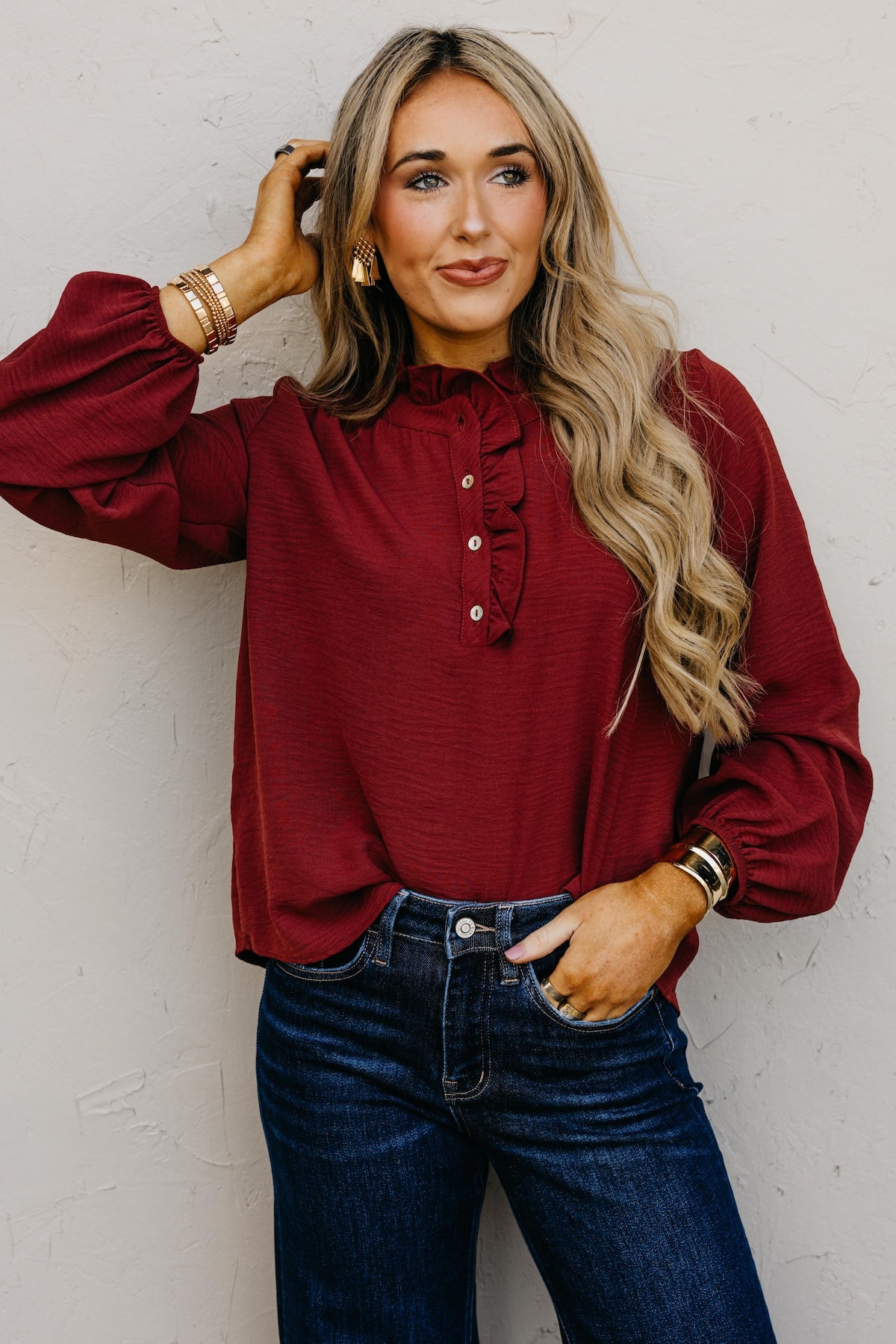 The Bart Ruffle Detail Blouse