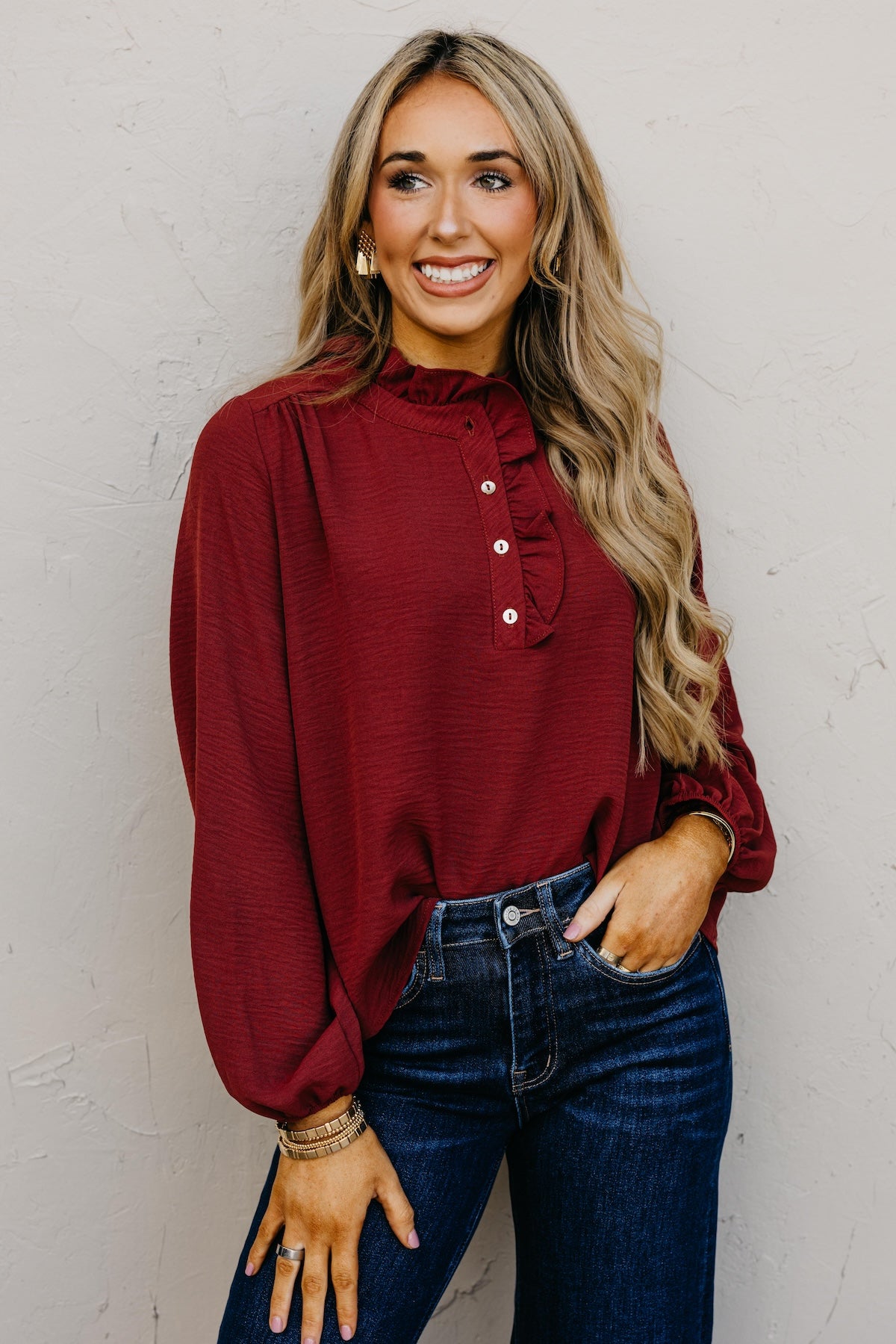 The Bart Ruffle Detail Blouse