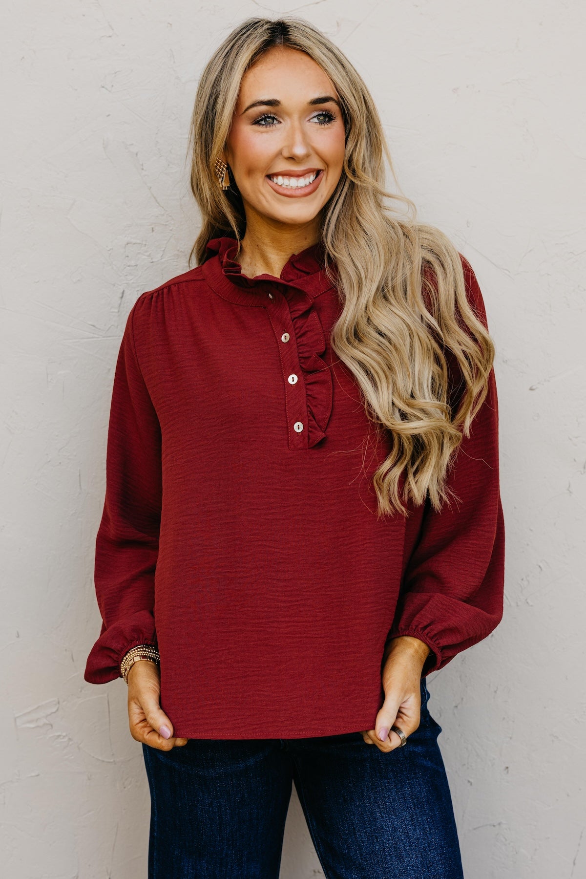 The Bart Ruffle Detail Blouse