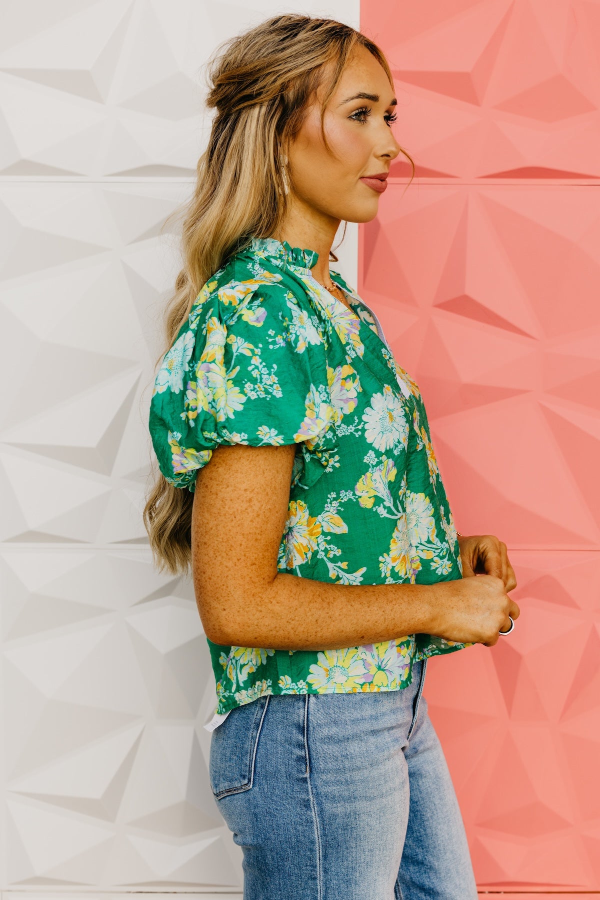 The Tony Floral V Neck Top