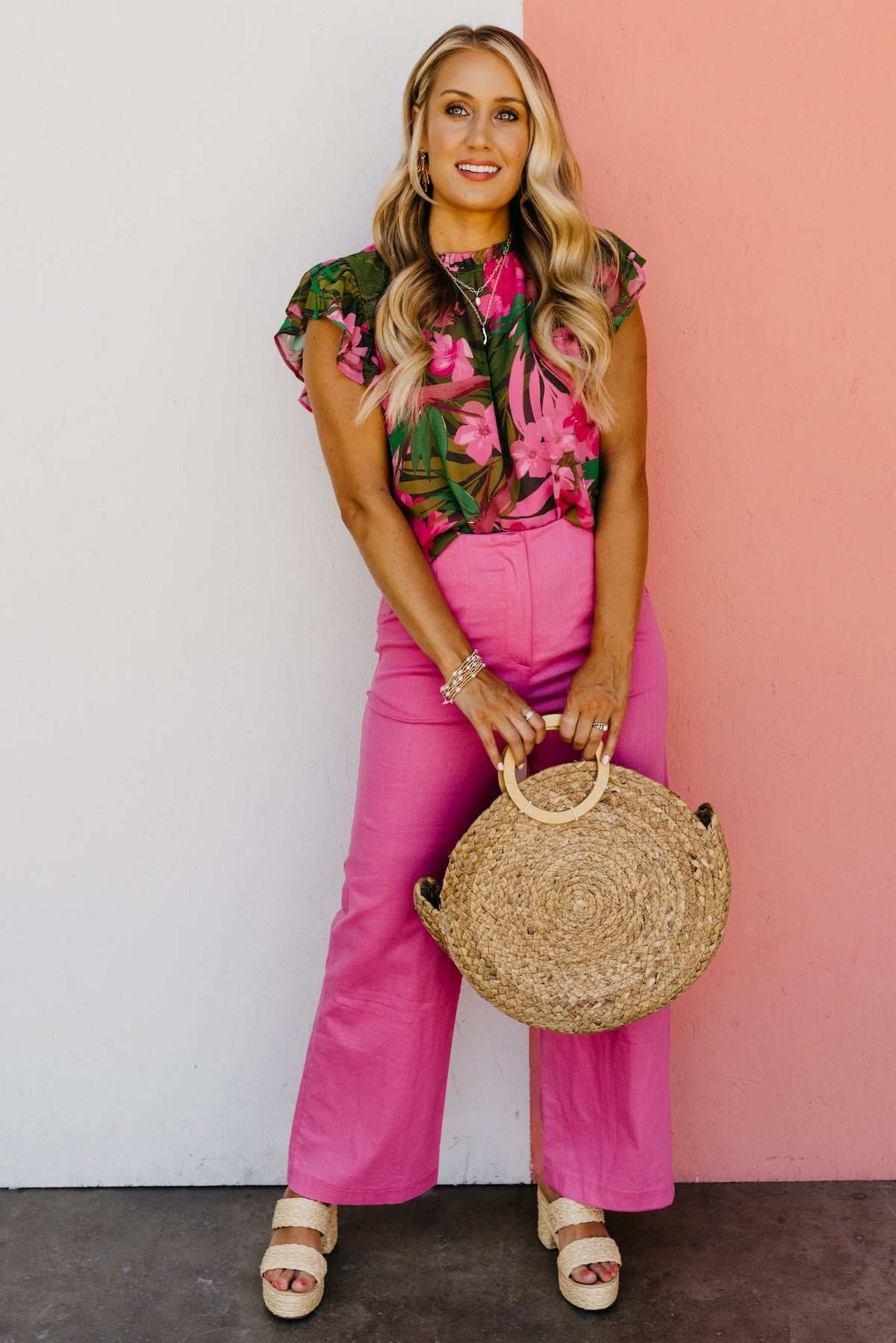 The Egypt Floral Flutter Sleeve Floral Top