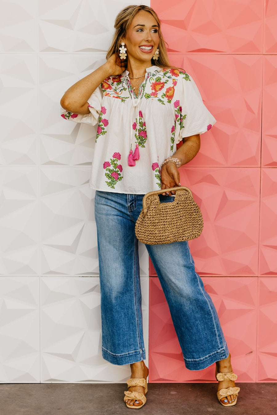 The Aviana Puff Sleeve Floral Top