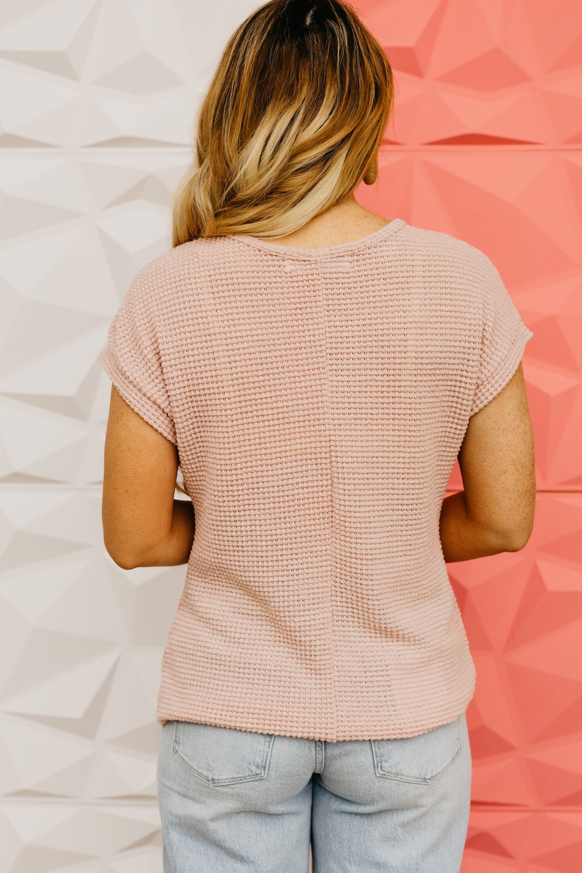 The Leon Lace Yoke Waffle Top