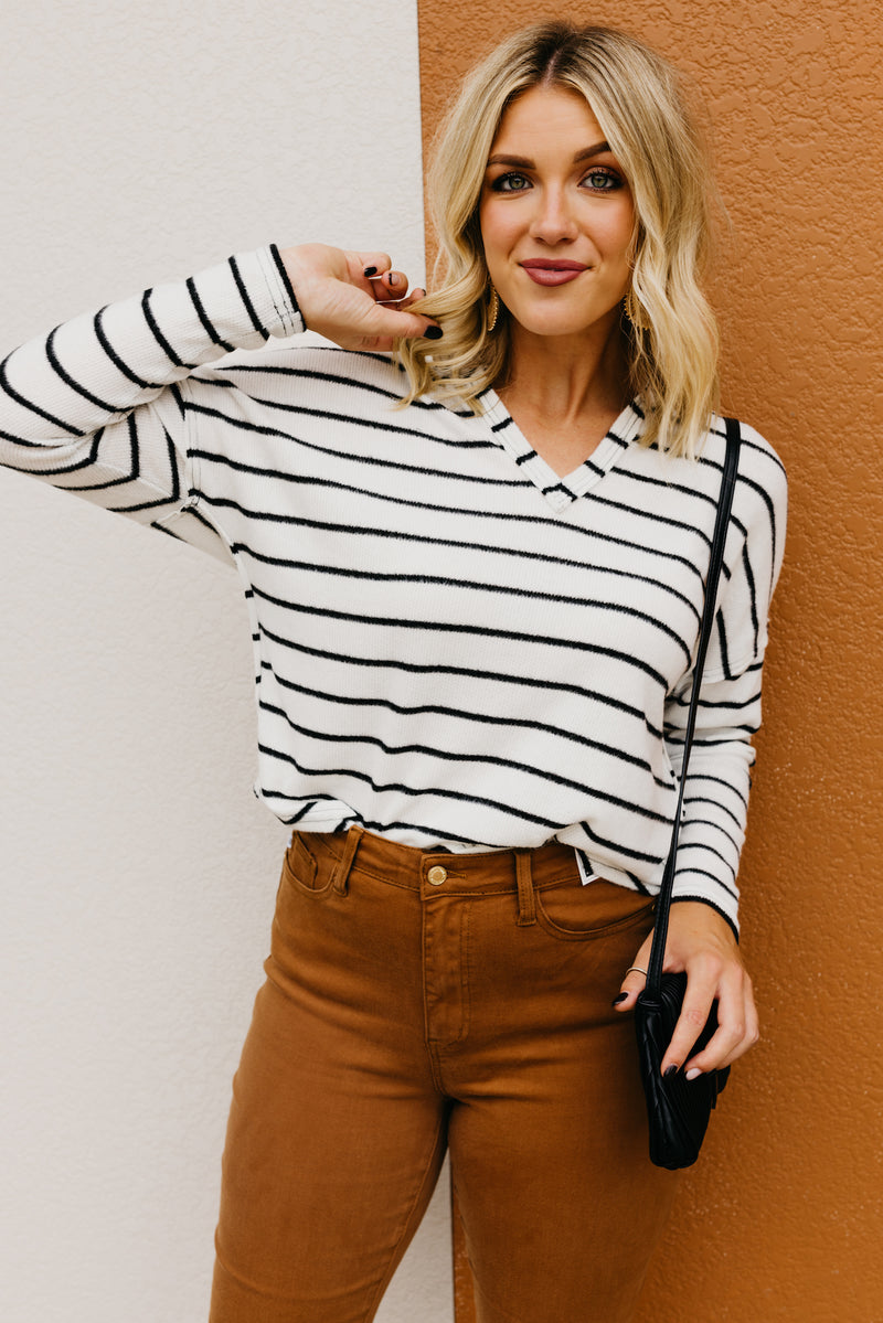 The Alessandro Raglan Striped Knit Top