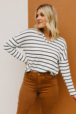 The Alessandro Raglan Striped Knit Top