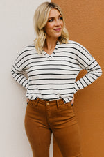 The Alessandro Raglan Striped Knit Top