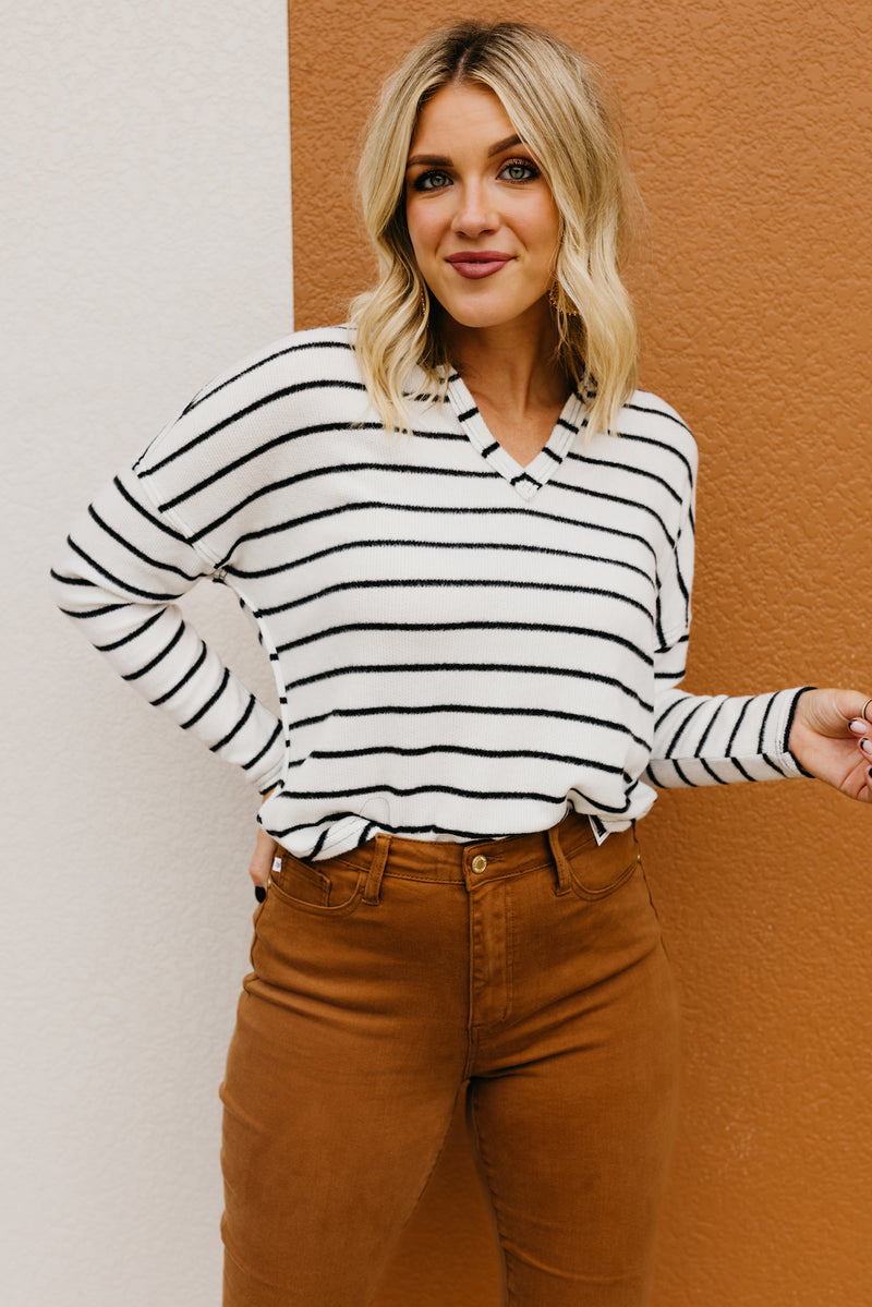 The Alessandro Raglan Striped Knit Top