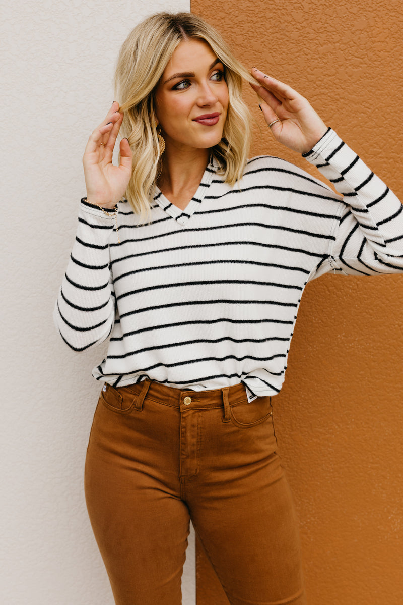 The Alessandro Raglan Striped Knit Top