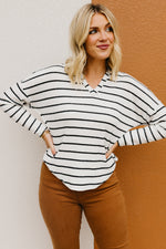 The Alessandro Raglan Striped Knit Top