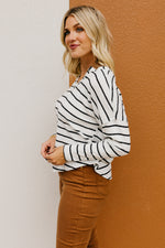The Alessandro Raglan Striped Knit Top