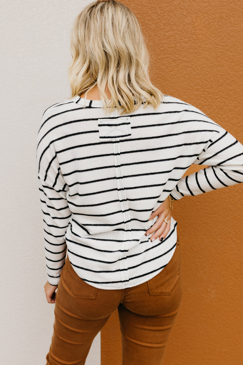 The Alessandro Raglan Striped Knit Top