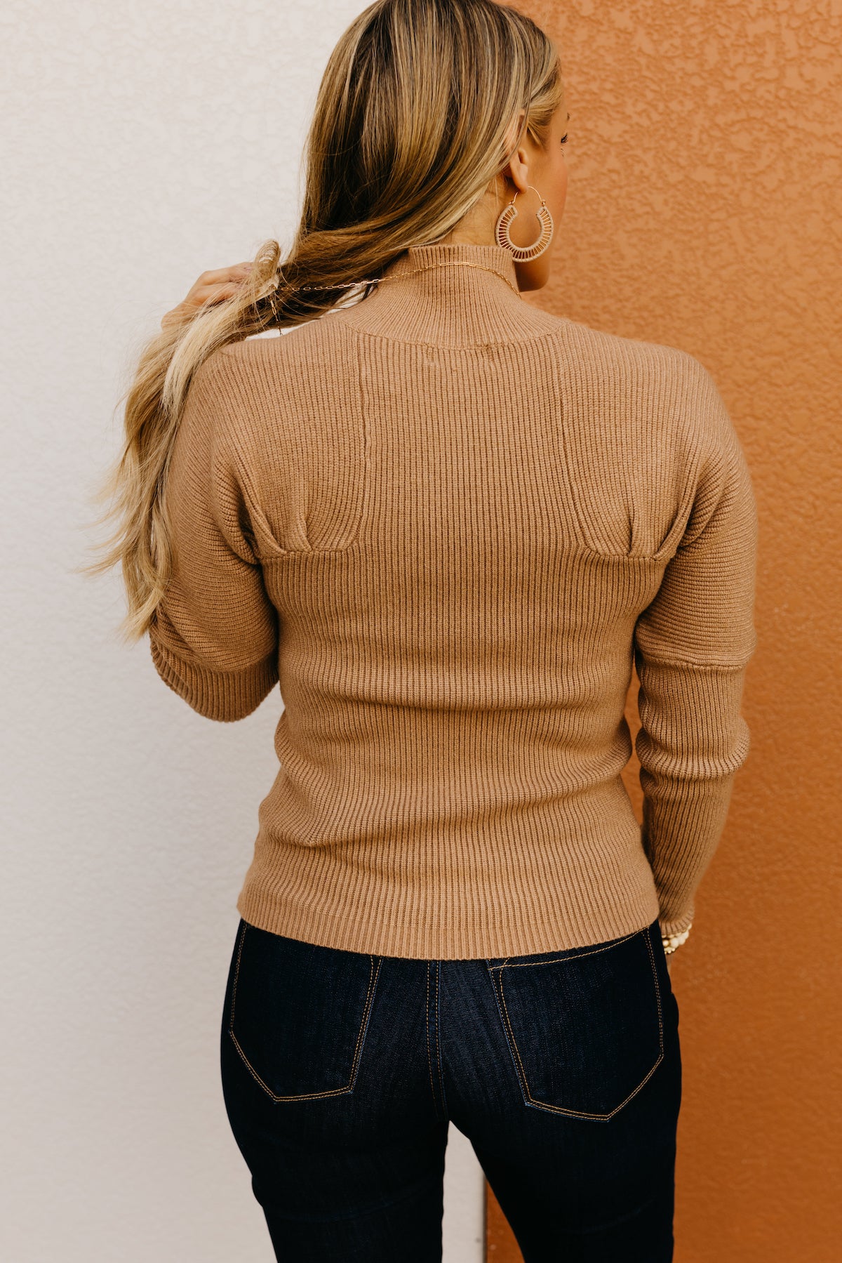 The Eason Pintuck Mock Sweater  - FINAL SALE