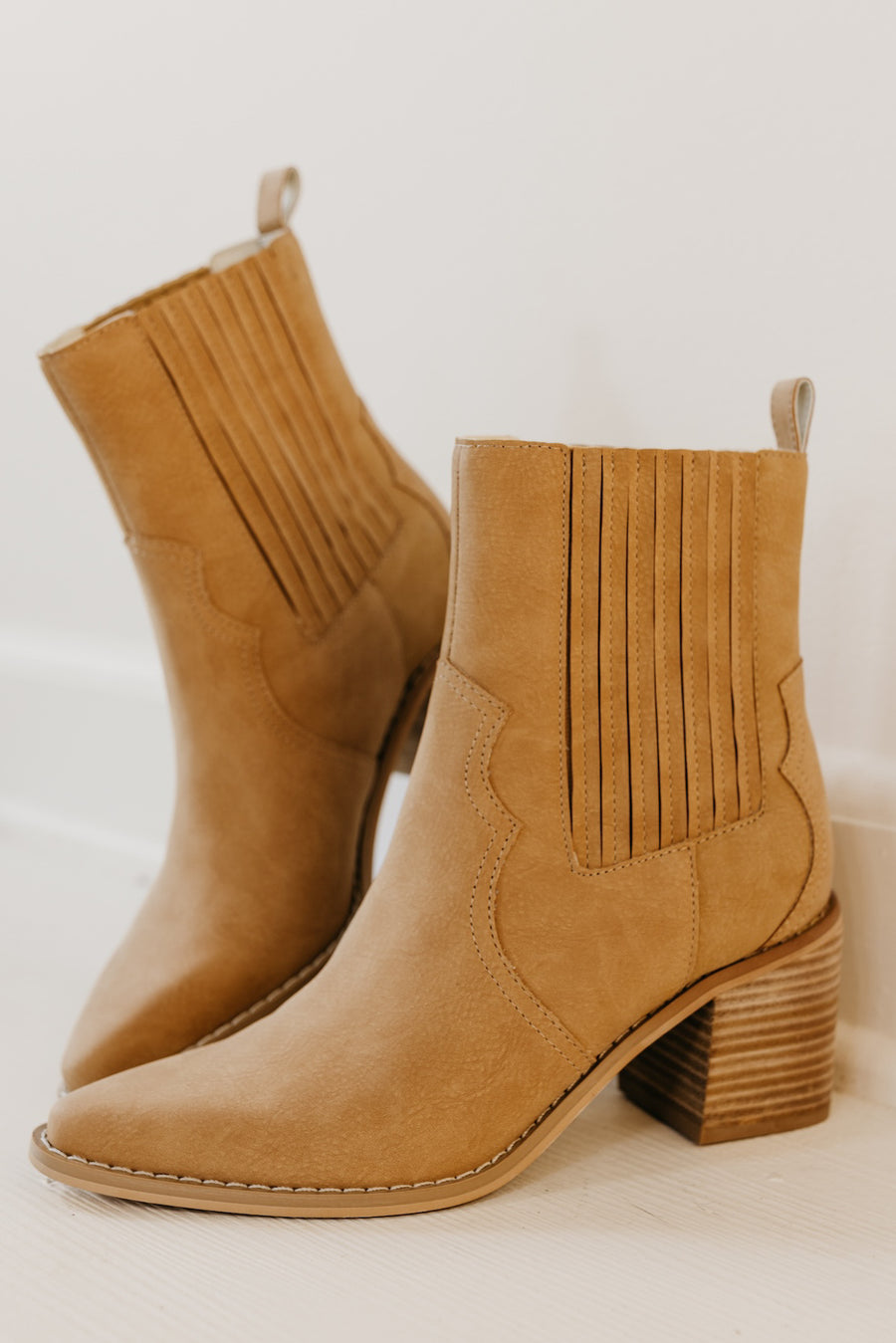 The Addison Paneled Western Bootie