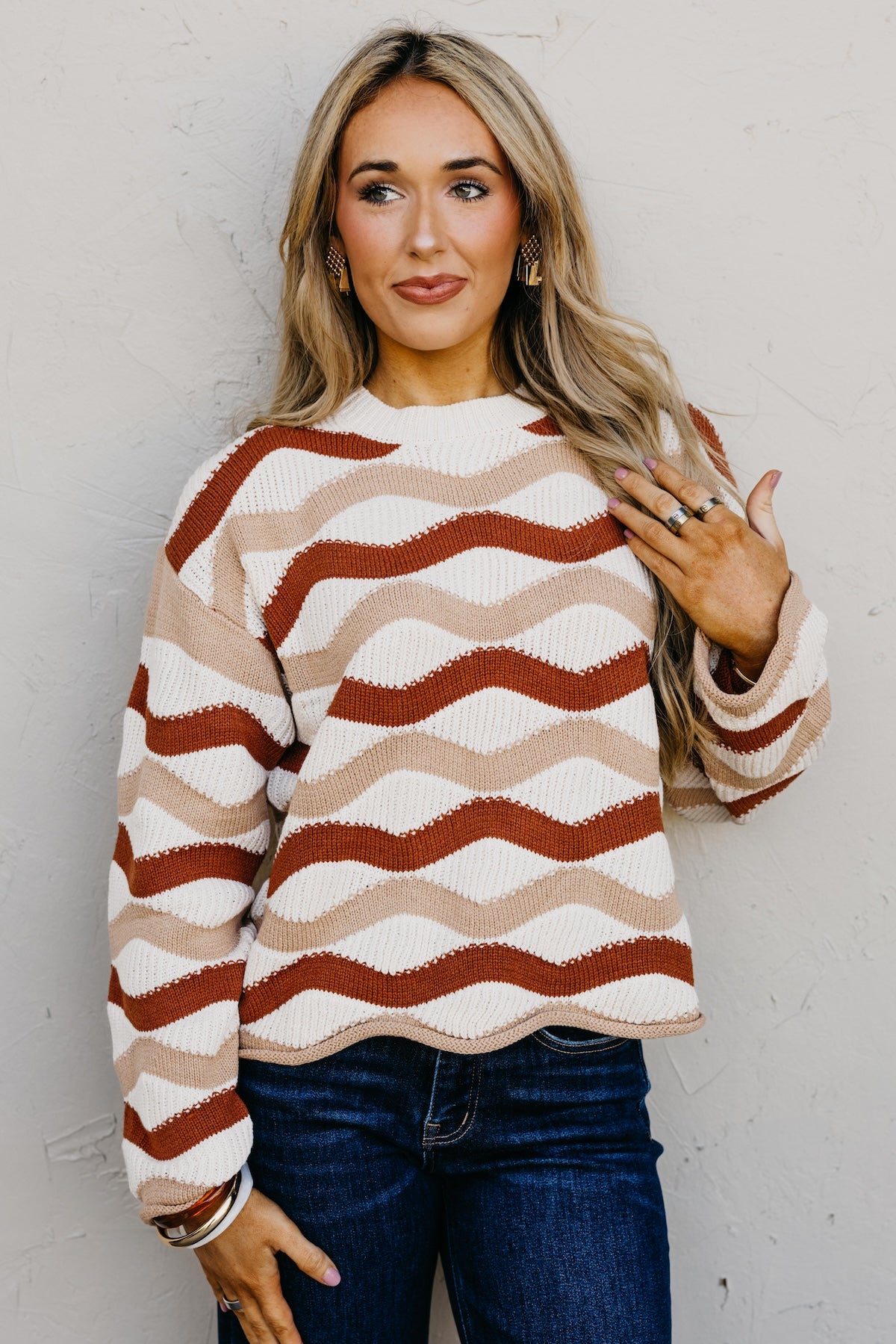 The Melany Wavy Sweater