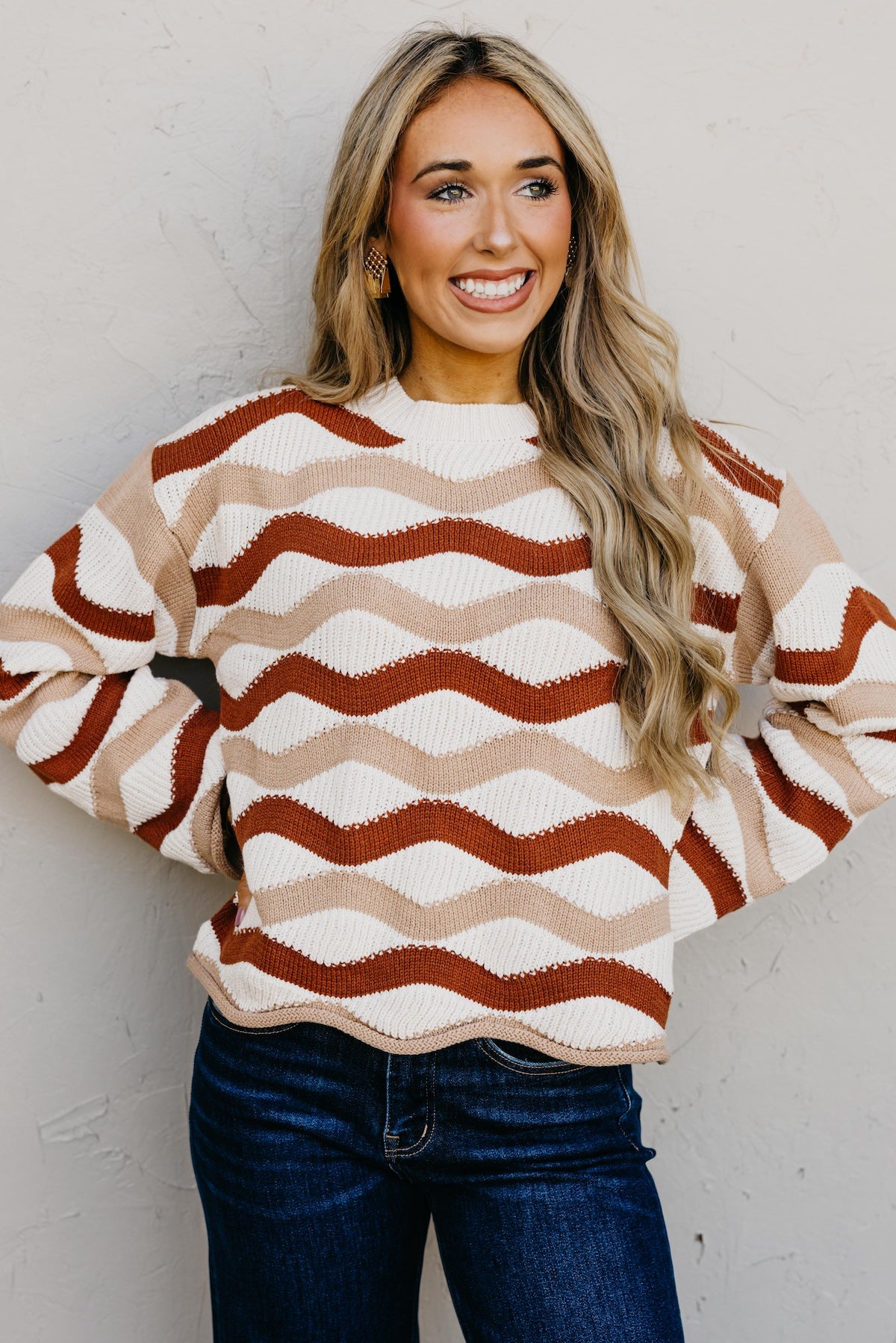 The Melany Wavy Sweater