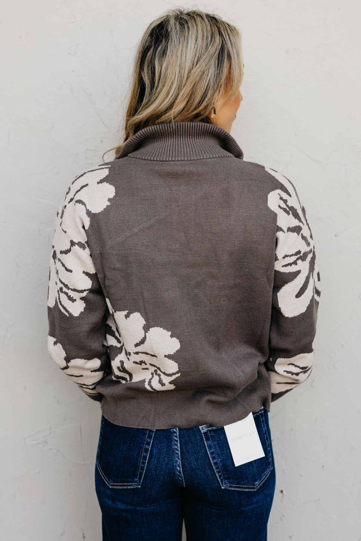 The Annabel Floral Zip Sweater