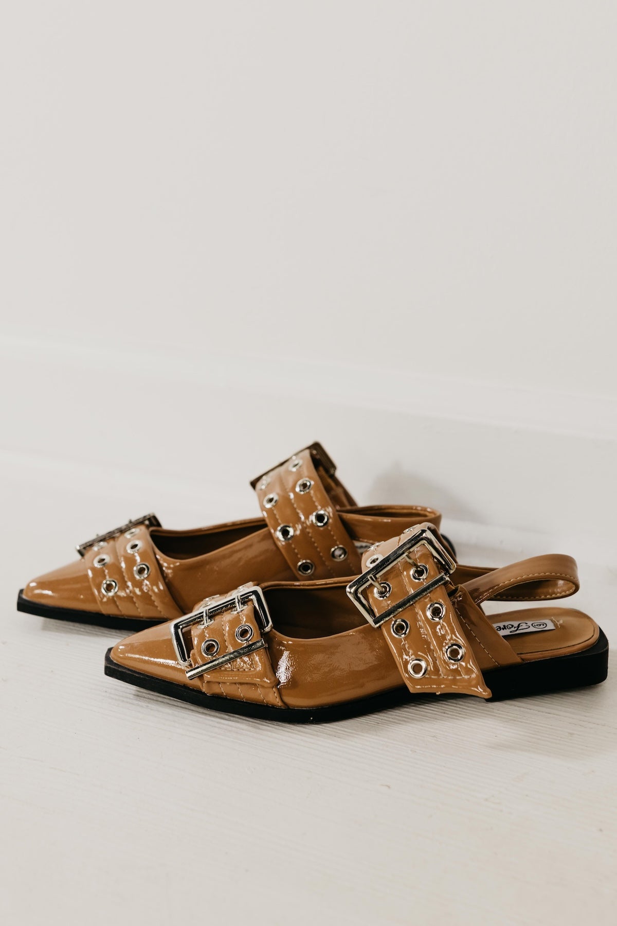 The Rivets Pointed Toe Slingback Flat