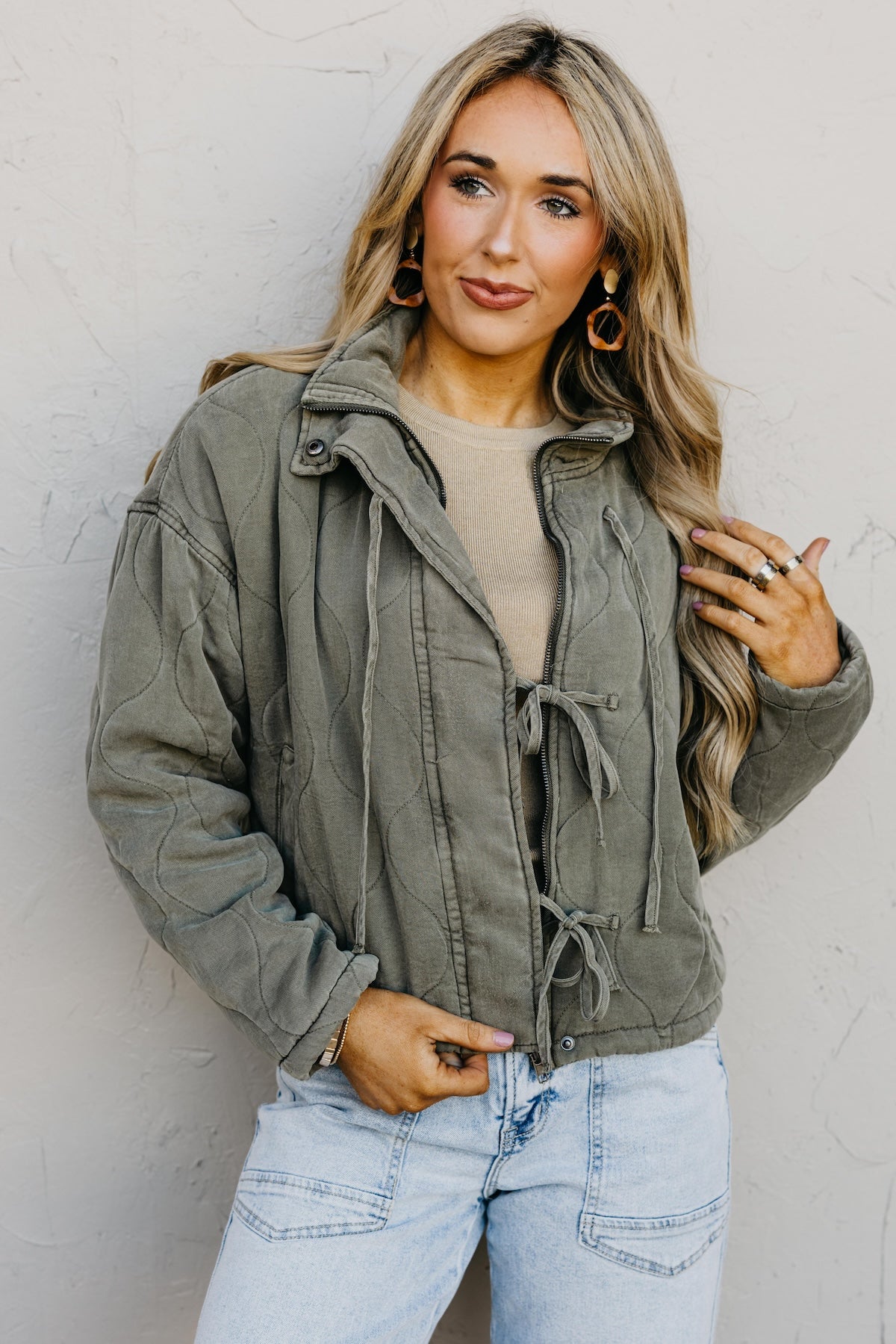 The Arlo Washed Quilt Tie Jacket