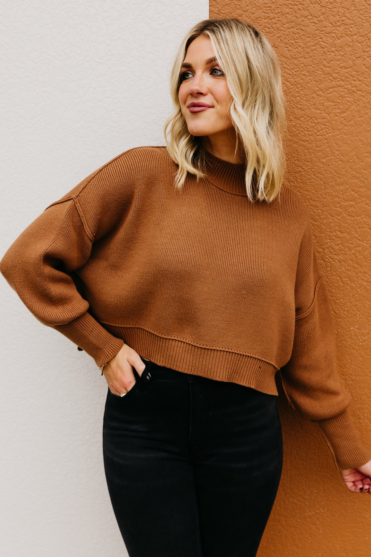 The Amos Oversized Side Slit Sweater  - FINAL SALE