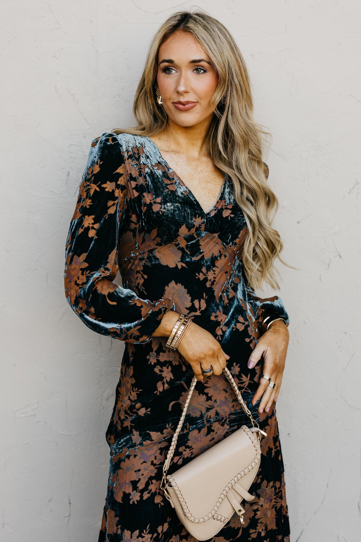 The Mariska Burnout Velvet Maxi Dress