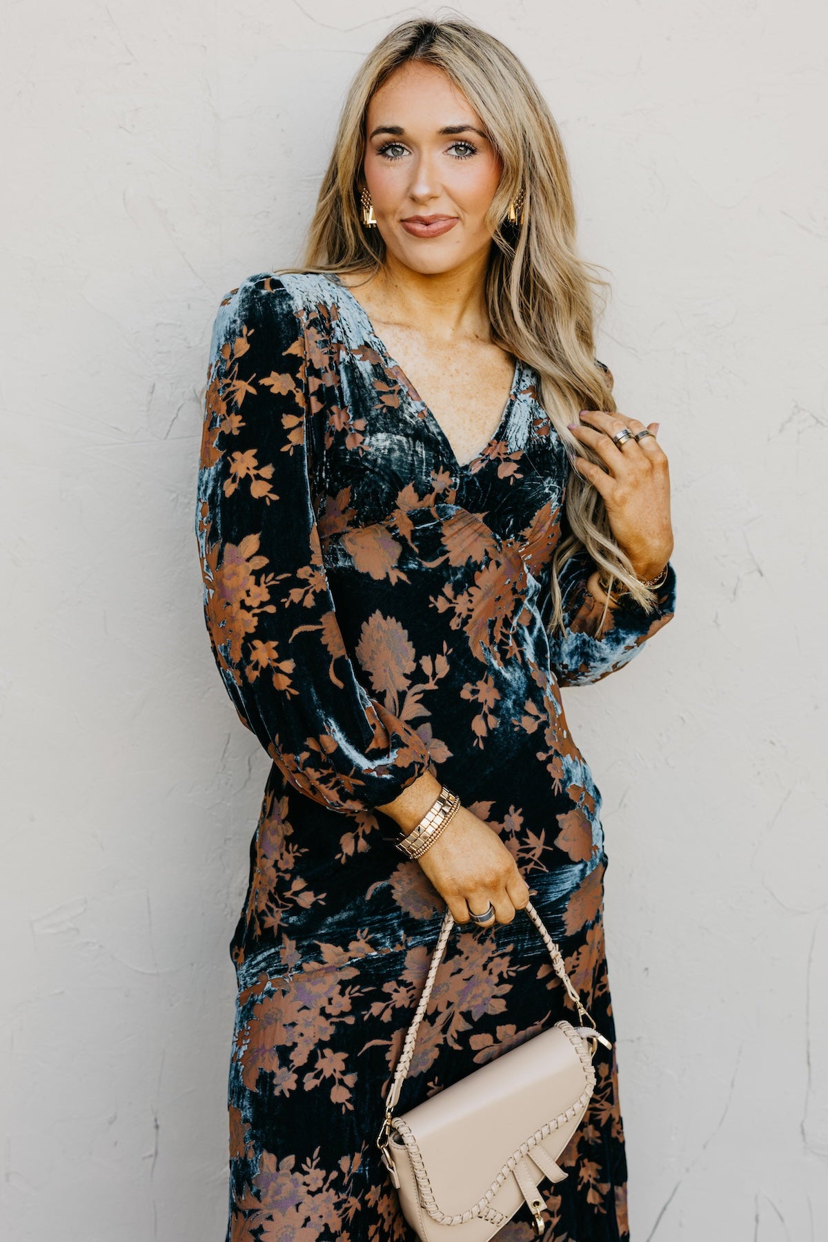 The Mariska Burnout Velvet Maxi Dress