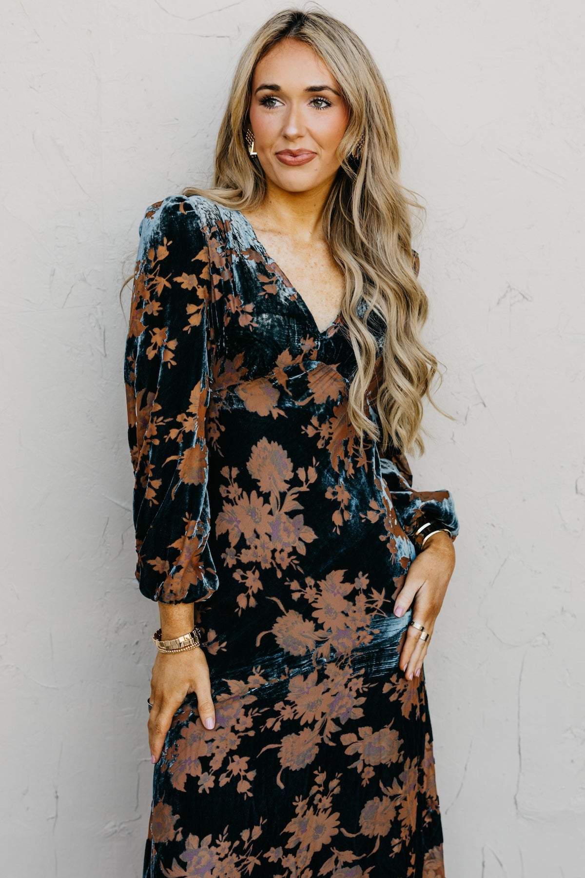 The Mariska Burnout Velvet Maxi Dress