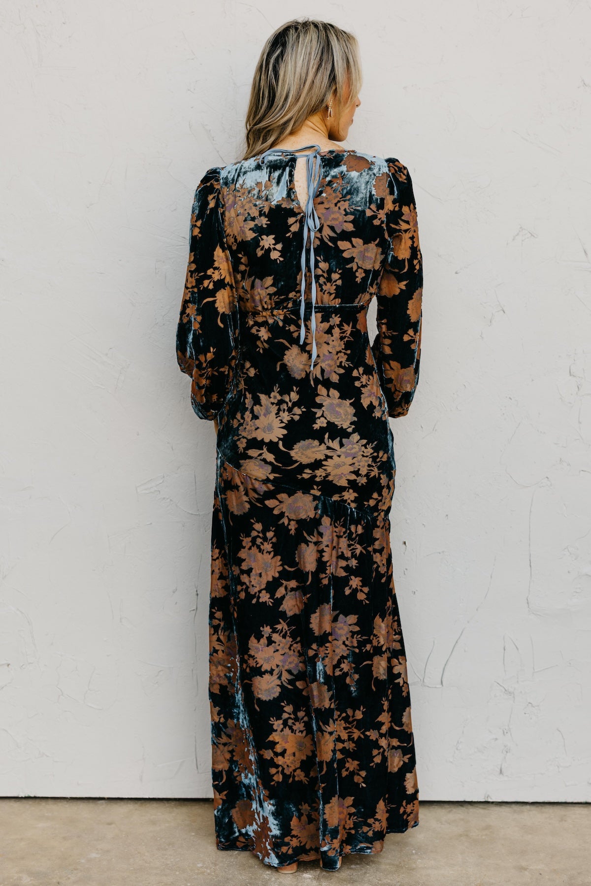The Mariska Burnout Velvet Maxi Dress