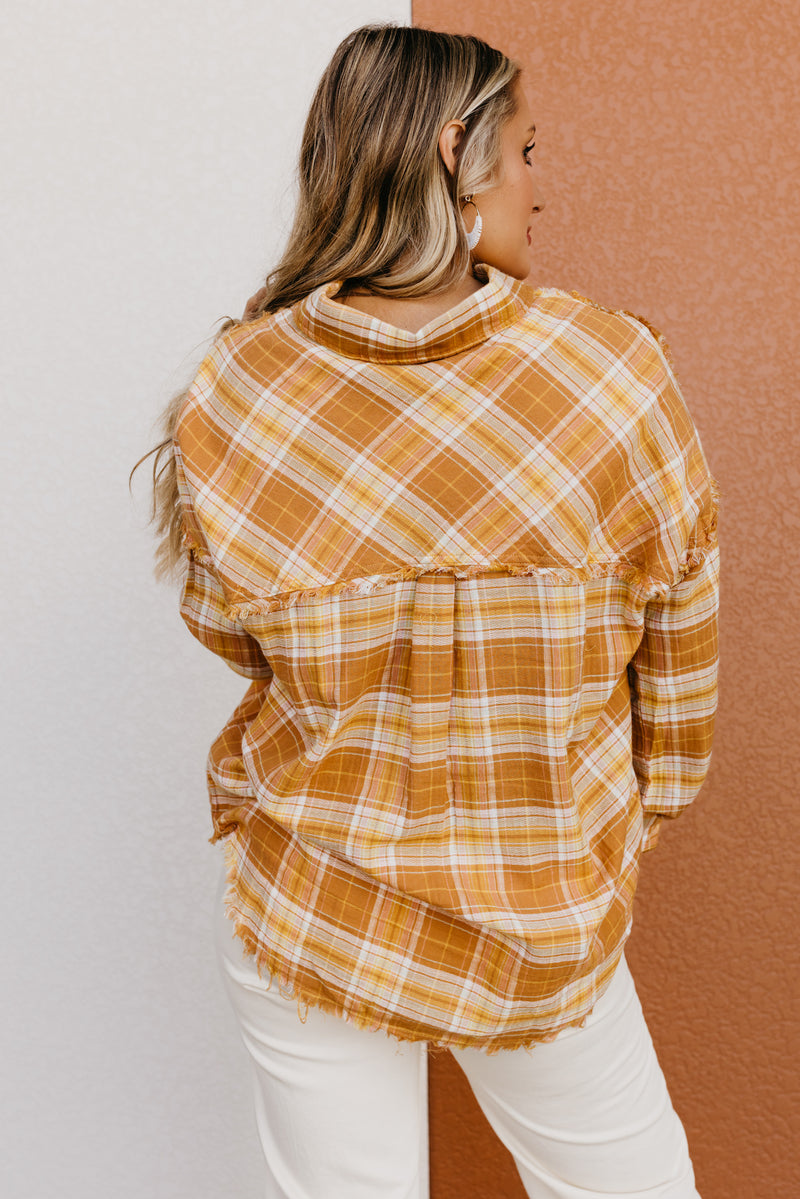 The Poppy Frayed Edge Button Down Shirt